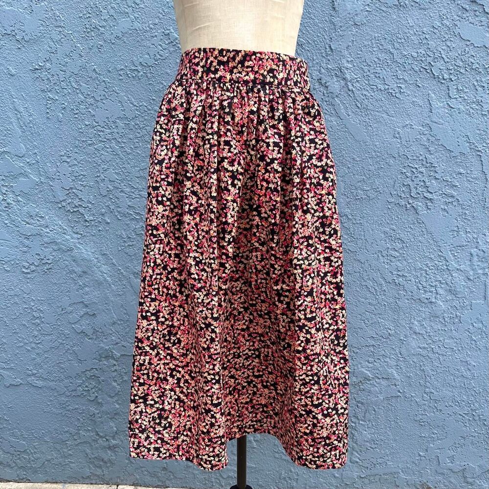 Floral Midi Skirt Size 4 Small Cottagecore